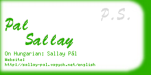 pal sallay business card